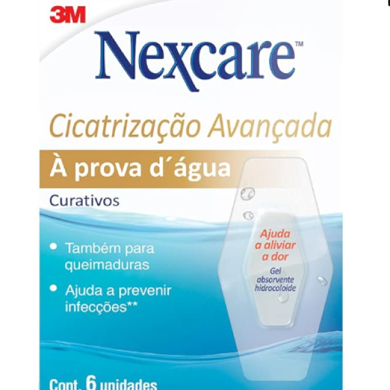 Nexcare, 3M, Curativo Cicatrização Avançada, 6 unidades